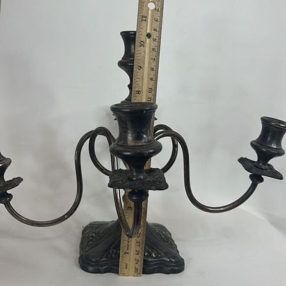 Reed & Barton 718 Candelabra Silver Plate Hollowware Ornate 4 Weighs 3lbs 4.5 Oz - Picture 11 of 15